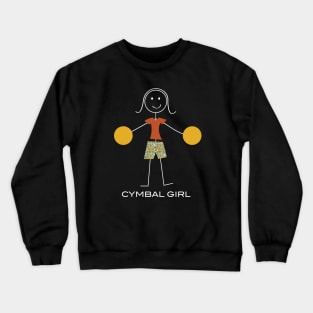 Funny Womens Cymbal Design Crewneck Sweatshirt